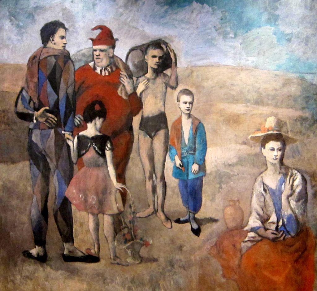 Image of the painting Family of Saltimbanques by Picasso, 1905
